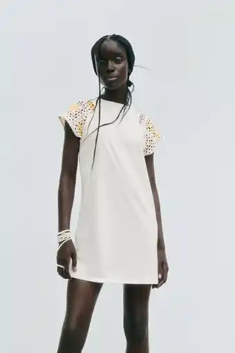 Zara Vestido combinado crochet oferta