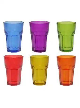 Paris Set 6 vasos tableados color oferta