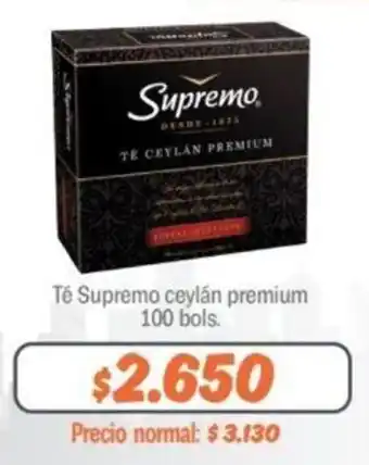 Mayorista 10 Té Supremo Ceylán Premium 100 bols. oferta
