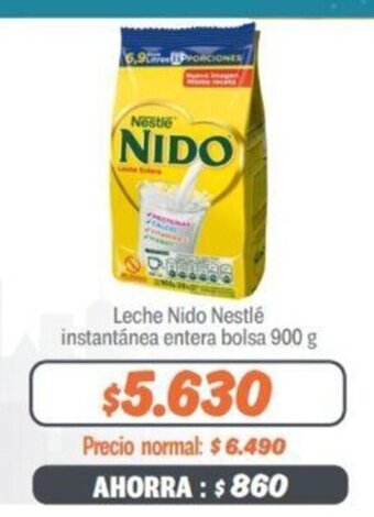 Mayorista 10 Leche Nido Nestlé instantánea Entera bolsa 900g oferta