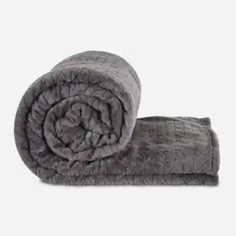 Frazada king flannel fleece gris