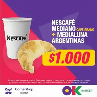 Nescafé Mediano café grano + Medialuna Argentinas