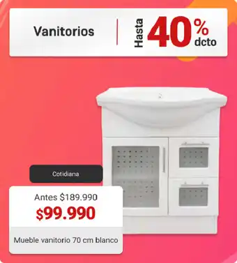 Easy Cotidiana Mueble Vanitorio 70 cm blanco oferta