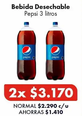Super Bodega a Cuenta Pepsi Bebida Desechable 3 Litros oferta