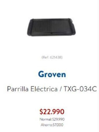 Lider Groven Parrilla Eléctrica / TXG-034C oferta