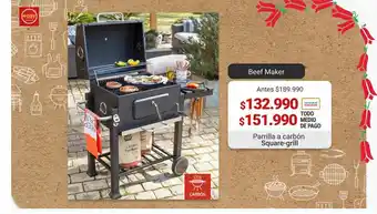Easy Beef Maker Parrilla a Carbón Square-grill oferta