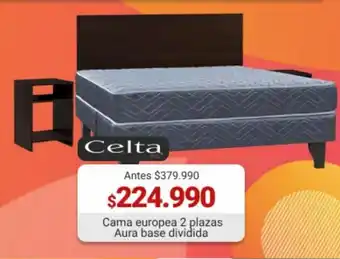 Easy Celta Cama Europea 2 Plazas Aura base Dividida oferta