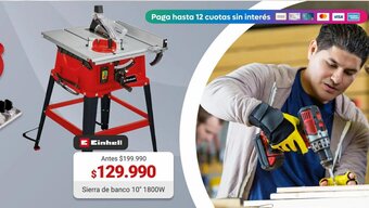 Easy Einhell Sierra de banco 10"1800W oferta