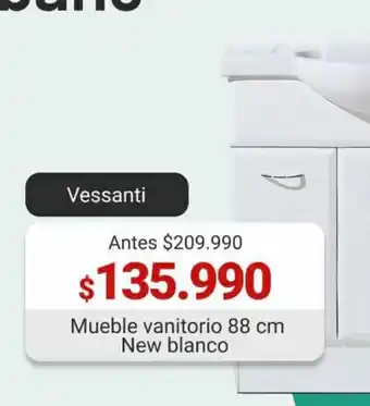 Easy Vessanti Mueble Vanitorio 88 cm New Blanco oferta