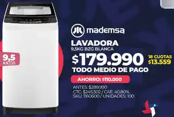 Abcdin Mademsa Lavadora 9,5kg oferta