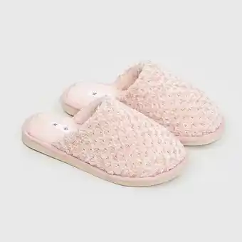 Corona Pantufla mujer chenille rosado oferta