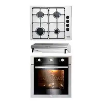 Abcdin Kit horno eléctrico ursus trotter ut prime epc4 56 litros inox + encimera g4 4 quemadores + campana vf 60 inox 1m oferta