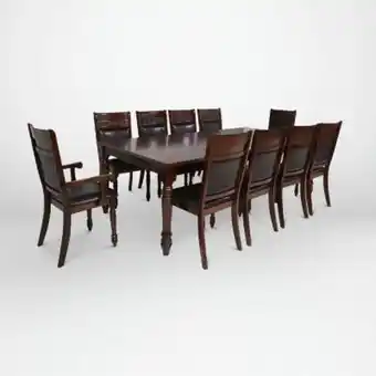 Falabella Juego de comedor 8 sillas + 2 sitiales 240x120 caoba oferta