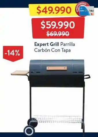 Lider Expert Grill Parrilla Carbon Con Tapa oferta