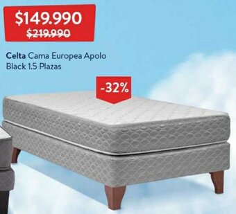 Lider Celta Cama Europea Apolo Black 1.5 Plazas oferta