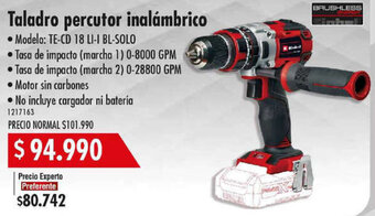Easy Taladro Percutor Inalámbrico oferta