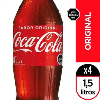 Santa Isabel Pack 4 un. bebida coca-cola original 1.5 l c/u oferta