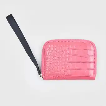 Corona Billetera mujer croco fucsia oferta