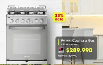 Abcdin Fensa Cocina a Gas 4 Quemadores oferta