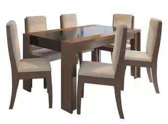 Paris Juego decocasa comedor loren + 6 sillas decocasa oferta