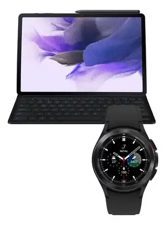 Paris Tablet galaxy tab s7 fe 12.4" 128gb wifi mystic black + smartwatch galaxy watch4 classic 42mm negro oferta