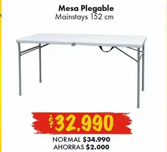 Super Bodega a Cuenta Mainstays 152cm Mesa Plegable oferta