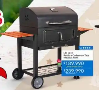 Mr Beef Parilla a Carbon con Tapa u Ruedas Fierro