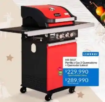 Constructor Sodimac Mr Beef Parrilla a Gas 2 Quemadores + Quemador Lateral oferta