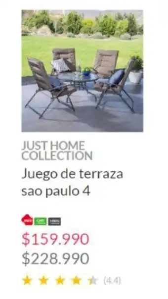 Just Home Collection Juego de terraza sao paulo 4
