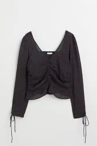 H&M Blusa de manga globo con peplum oferta