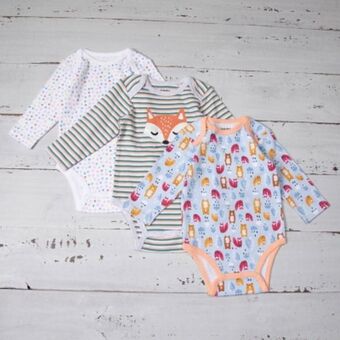 Falabella Body pack de 3 unidades bebé niña algodón oferta