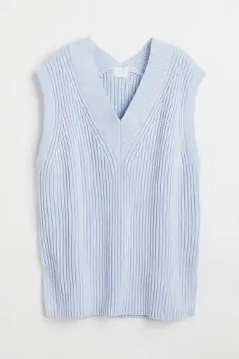 H&M Sweater sin mangas en punto acanalado oferta