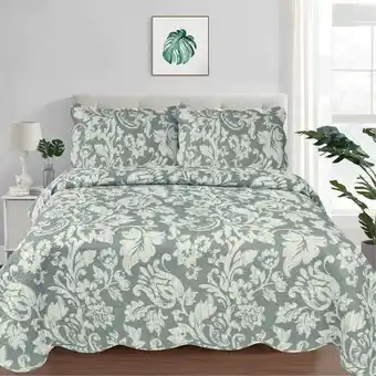 Chantilly Cubrecama estampado 2.5p diseño diamante oferta