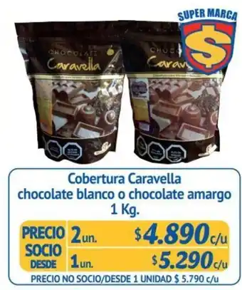 Alvi Caravella Cobertura chocolate blanco o chocolate amargo 1 kg oferta