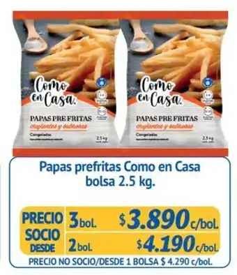 Alvi Como en Casa Papas prefritas bolsa 2.5 kg oferta