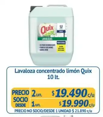Alvi Quix Lavaloza concentrado limon 10 lt oferta