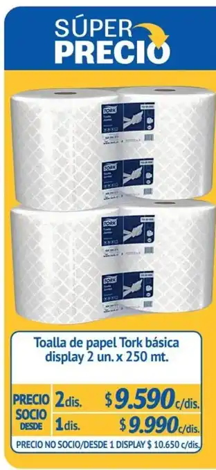 Alvi Tork Toalla de papel basica display 2 un x 250 mt oferta