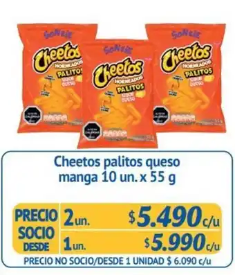 Alvi Cheetos palitos queso manga 10 un x 55g oferta