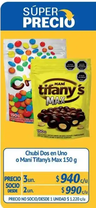 Alvi Chubi Dos en Uno o Mani Tifany's Max 150g oferta