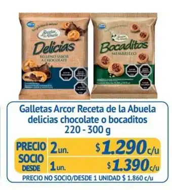 Alvi Receta de la Abuela Galletas delicias chocolate o bocaditos 220 - 300g oferta