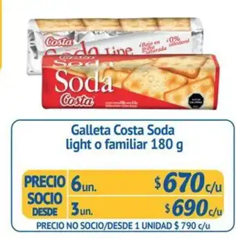 Alvi Soda Galleta Costa light o familiar 180g oferta