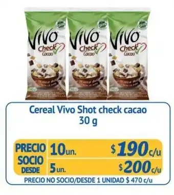 Alvi Vivo Cereal shot check cacao 30g oferta