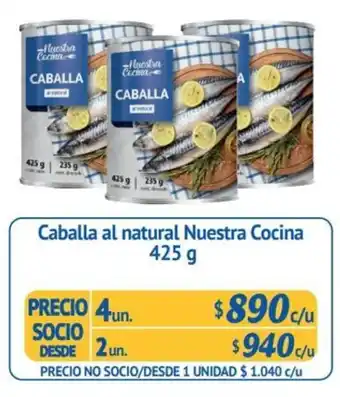 Alvi Nuestra Cocina Caballa al natural 425g oferta