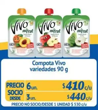 Alvi Vivo Compota variedades 90g oferta