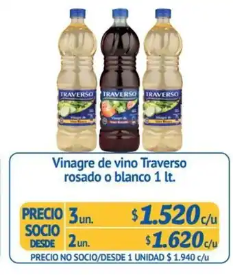 Alvi Traverso Vinagre de vino rosado o blanco 1 lt oferta