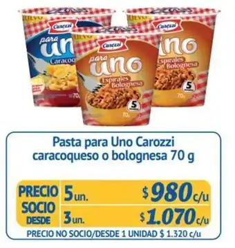 Alvi Carozzi Pasta para uno caraciqueso o bolognesa 70g oferta