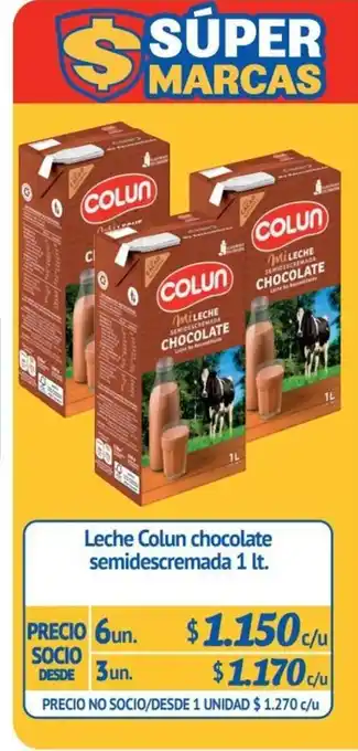 Alvi Colun Leche chocolate semidescremada 1 lt oferta