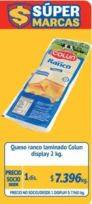 Alvi Colun Queso ranco laminado display 2 kg oferta