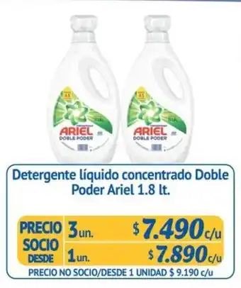 Alvi Ariel Detergente liquido concentrado Doble Poder 1.8 lt oferta