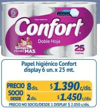 Alvi Confort Papel higienico display 6 un x 25 mt oferta